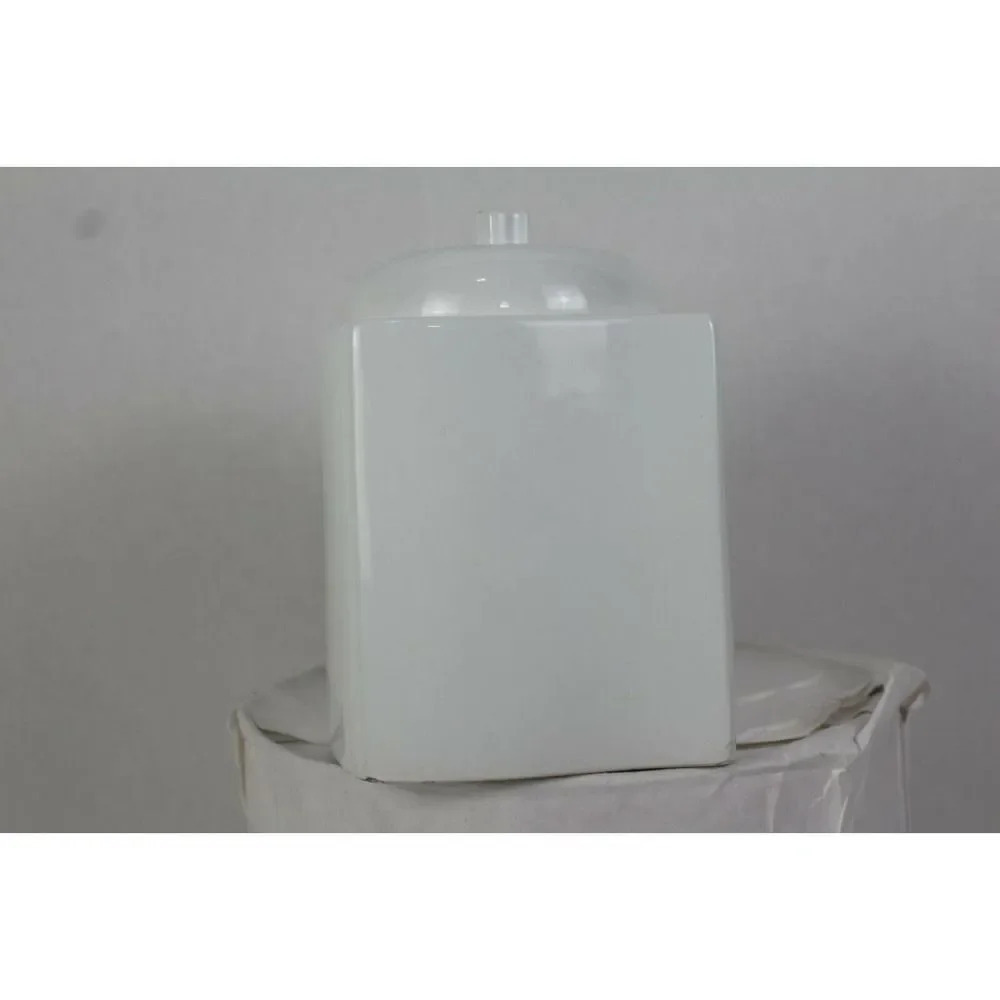MIKASA white canister 7inch tall 6inch wide